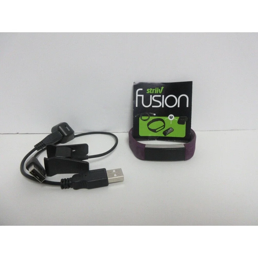Striiv Fusion Fitness Activity Tracker & Smartwatch with Charging Cradle& Purpl
